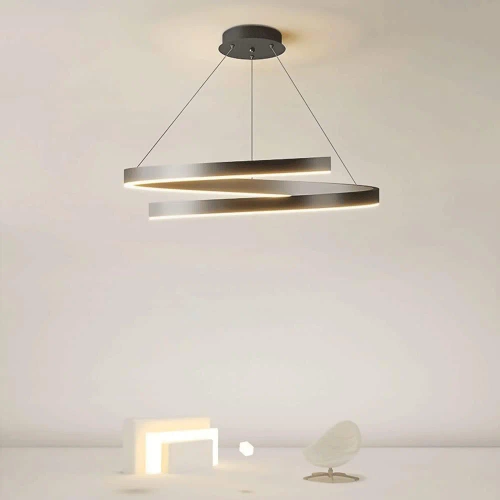 Spiralna lampa LED 100W | Nowoczesna lampa wisząca 80 cm | RLO-80CM-100W-B