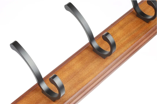 Drewniany wieszak na kurtki, ubrania | Wieszak ścienny do przedpokoju | Wieszak z 16 haczykami | HG-80CM-WOOD