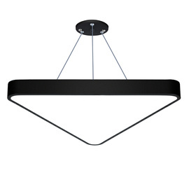 Lampa sufitowa wisząca LED 60W | trójkątna pełna | aluminium | CCD niemrugająca | Φ80x6 | LPL-007