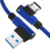 Micro-USB 1M | Kątowy kabel USB do ładowania telefonu | Quick Charge 3.0 2.4A | AM30