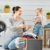 Kosz na pranie | Składany kosz na bieliznę | Materiałowy pojemnik na zabawki | Organizer na akcesoria | OCF-405-GREY