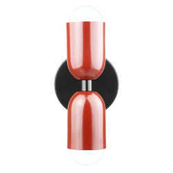 Stylowa lampa ścienna LED E27 | Designerski kinkiet do salonu lub sypialni | YG-W008-R+R