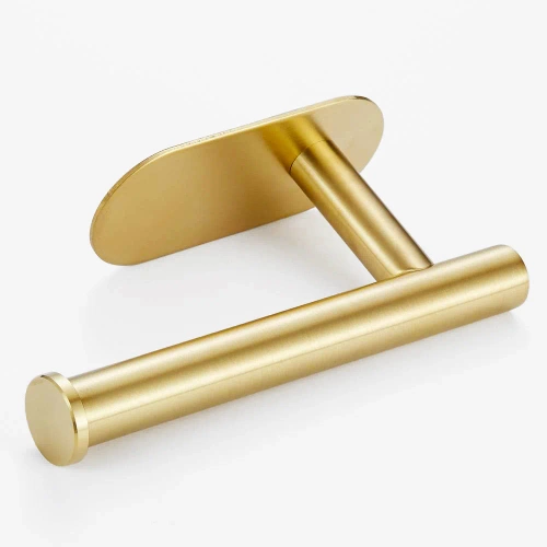 Złoty uchwyt do papieru | Samoprzylepny wieszak na papier toaletowy | JZU-304-GOLD