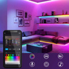 Taśma LED WS2812B RGBIC 5 m | Neon, łańcuch świetlny | Pilot IR, Bluetooth, IP65, USB | ASF-RGB-5M