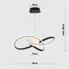 Lampa wisząca LED 60W | Stylowa lampa z księżycem 3D | RLT-50CM-60W-B