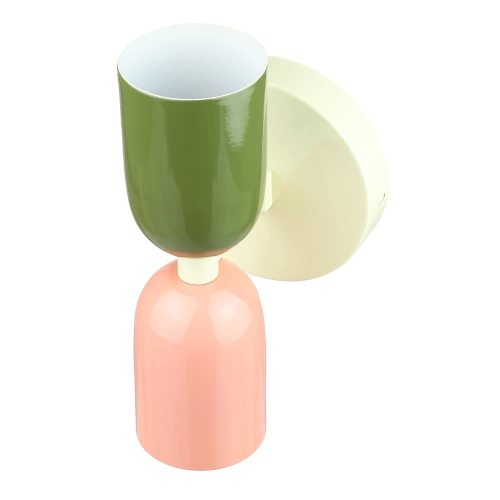 Dwukolorowa lampa ścienna LED | designerski kinkiet do salonu lub sypialni | YG-W008-G+P