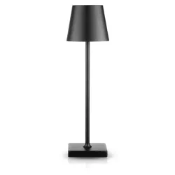 Lampka stołowa LED 38 cm | Bezprzewodowa lampka nocna | Dotykowa lampka do hotelu, restauracji | HJA20-BLACK