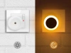 Inteligentna lampka nocna LED z czujnikiem zmierzchu | Lampka nocna do kontaktu  z ciepłym światłem | JL-510