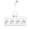 Listwa zasilająca z 4 gniazdami Schuko 45° z USB-A, USB-C PD 20 W i Lightning |  BGS-A+C+L-W