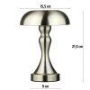Lampka stołowa LED Grzybek | Bezprzewodowa lampka do hotelu, restauracji | Nocna lampka dotykowa | HJA24-A-SILVER