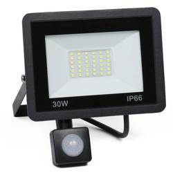 Naświetlacz LED 30W z czujnikiem ruchu i zmierzchu | 3800 lm | 220V | BLS-30W