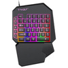 Gamingowa klawiatura jednoręczna z podświetleniem LED, keypad | T19