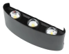 Lampa ogrodowa, kinkiet elewacyjny zewnętrzny LED | góra - dół | 6W, IP65 | BD-C041-6W