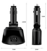Rozdzielacz gniazda zapalniczki z 2 portami USB 3.1A | woltomierz | C10