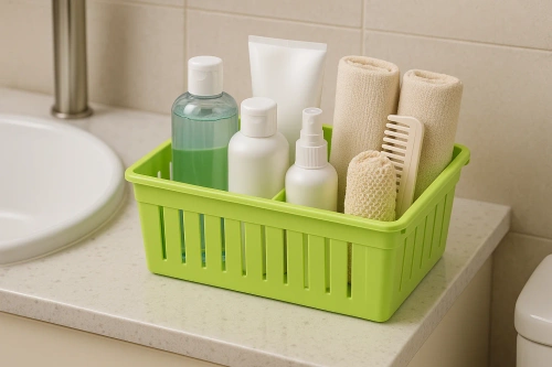 Orgaznier na przyprawy. kuchenny pojemnik, koszyczek z przegródkami | KCS-L328-GREEN