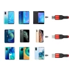 Kabel USB 3W1 | Kabel Micro, USB TYP-C. Lighting | Nylonoway kabel 1,2m | B5-3in1-red