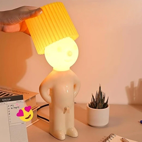 Zabawna lampka nocna Nieśmiały Chłopiec |  Nowoczesna lampka LED USB z ciepłym światłem | YG-S295