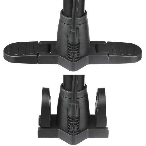 Pompka rowerowa z manometrem Presta Schrader Dunlop 160 PSI | Pompka podłogowa z manometrem i adapterami do opon i piłek | Uniwersalna pompka rowerowa z manometrem 11 bar |  ZY-6138C