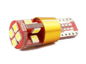 Żarówka samochodowa LED W5W T10 12 SMD 3030 GOLD CANBUS