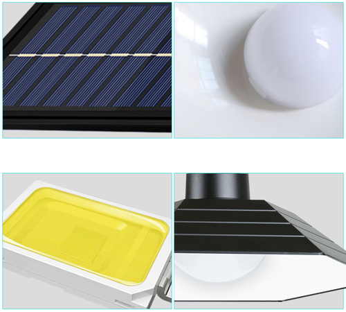 Wisząca ogrodowa lampa solarna LED z czujnikiem zmierzchu IP44 | 30 diod LED SMD | Pilot IR | LD-01