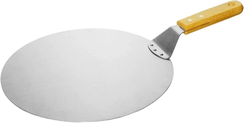 Stalowa łopatka do pizzy | Szufla do chleba, wypieków | Okrągła łopatka do pieca | MD-120-SILVER