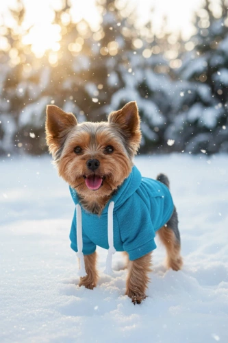 Bluza z kapturem dla psa i kota XS niebieska | Ciepłe ubranko dla pupila na jesień i zimę  z kieszenią |   PET-015XS-BL