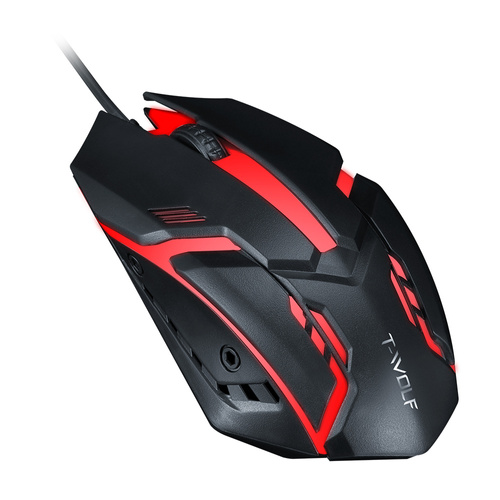 Gamingowa myszka komputerowa, przewodowa, optyczna, USB | Podświetlenie LED RGB | 1200DPI, 3 przyciski | V1