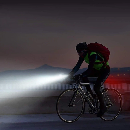 Reflektor rowerowy LED 400 lm | Wodoodporna lampka na rower z trybem SOS | Mocna lampka z wbudowanym akumulatorem | XJLQD