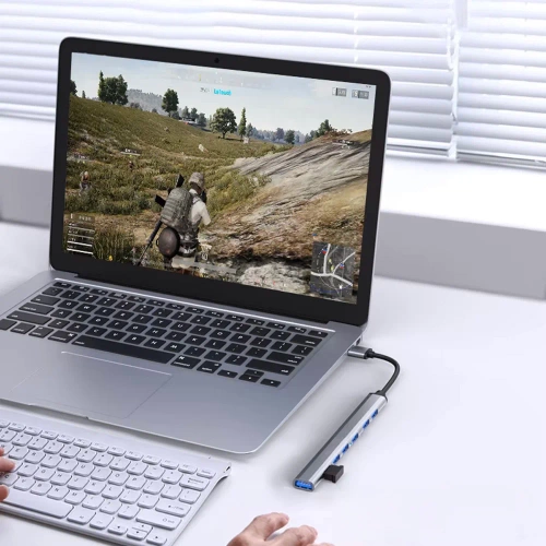 Rozdzielacz USB na 7x USB-A | adapter, rozgałęźnik 7w1 | HUB
