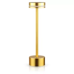 Lampka stołowa LED | Nowoczesna lampka nocna w wbudowanym akumulatorem | ATL08-GOLD