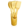 Przybory kuchenne bambusowe z podstawką | BRS-5in1-BAMBOO