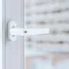 Klamka z zamkiem na klucz | Biała | FH-D12-WHITE