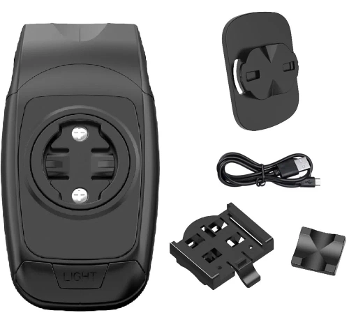 Lampa rowerowa 3w1 LED z klaksonem | Uchwyt na komputer GPS Garmin  lub telefon | Inteligentne oświetlenie z wbudowanym akumulaorem | 05BQ0062