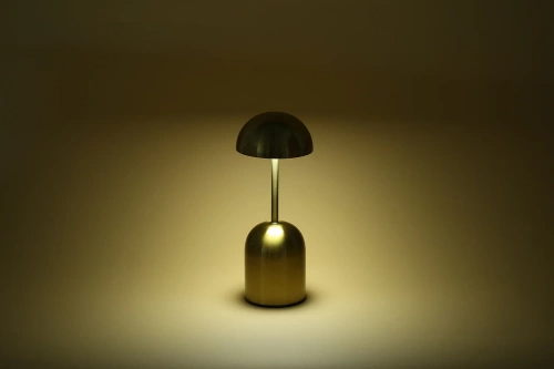 Bezprzewodowa lampka nocna GRZYBEK  z wbudowanym akumulatorem  2000 mAh | Nowoczesna lampka stołowa  z regulacją mocy oraz barwy świecenia |  YG-D019-Gold