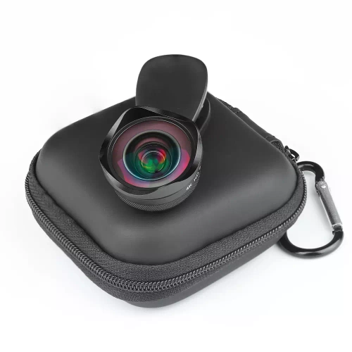 Obiektyw 4K HD, soczewka, nakładka na telefon | 2w1 makro 15x + szeroki kąt | Klips, etui, ściereczka | DT-020