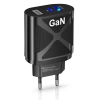 Szybka ładowarka sieciowa 65W z portami USB i PD 3.0 (USB-C) | BK-389-GAN