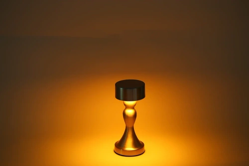 Lampa stołowa z wbudowanym akumulatorem | Lampa nocna z trzema barwami świecenia | Nastrojowa lampka do hotelu, restauracji | HJA10-A-GOLD