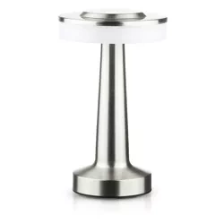 Bezprzewodowa lampka stołowa | Dotykowa lampka nocna z regulowaną barwą światła | Lampka USB | HJA14-SILVER