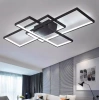 Nowoczesna lampa sufitowa | Plafon LED | Czarna | XL-016-82W-B