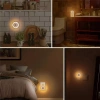 Inteligentna lampka nocna LED z czujnikiem zmierzchu | Lampka nocna do kontaktu  z ciepłym światłem | JL-510