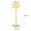 Bambusowa lampka stołowa LED  z dotykową regulacją barwy | Bezprzewodowa lampka nocna w wbudowanym akumulatorem 1500 mAh, USB-C | YG-VM41B