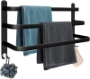 Wieszak na ręczniki | Uchwyt ścienny do łazienki | Drążek łazienkowy | MJR-50CM-3-BLACK