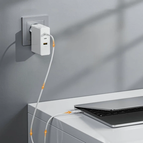 GAN | Ładowarka sieciowa 65W z portami USB-C i portem USB 3.0