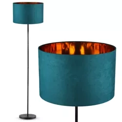 Nowoczesne oświetlenie | Lampa stojąca z materiałowym kloszem | DYT-L180 |Zielona, turkusowa lampa podłogowa