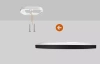 Czarny, okrągły plafon LED 24W | Niemrugający CCD panel natynkowy | RLB-C30W-B