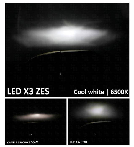 Zestaw żarówek LED H1 X3 DIODA TYP ZES 50W 12000 lm