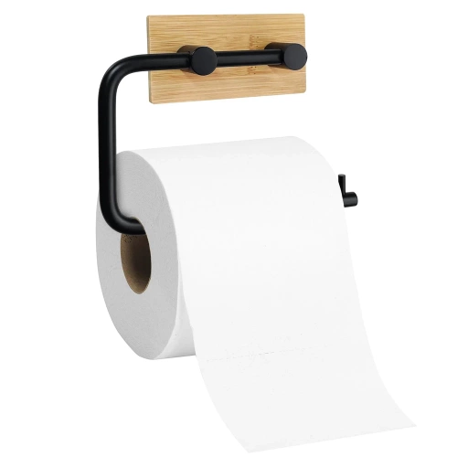 Samoprzylepny uchwyt na papier toaletowy | Wieszak na papier do łazienki | ZSH-325-BLACK