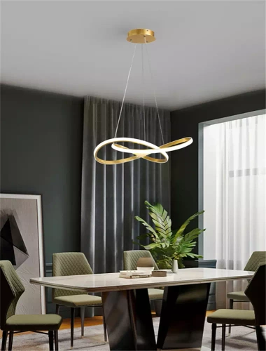 Nowoczesna lampa wisząca | LED | Złota | RLA-48W-G