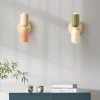 Dwukolorowa lampa ścienna LED | designerski kinkiet do salonu lub sypialni | YG-W008-G+W