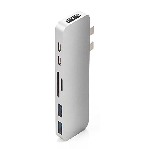 Rozdzielacz USB-C na 2x USB-A + 2x USB-C + kart SD + TF + HDMI | adapter, rozgałęźnik typ C 7w1 | HUB